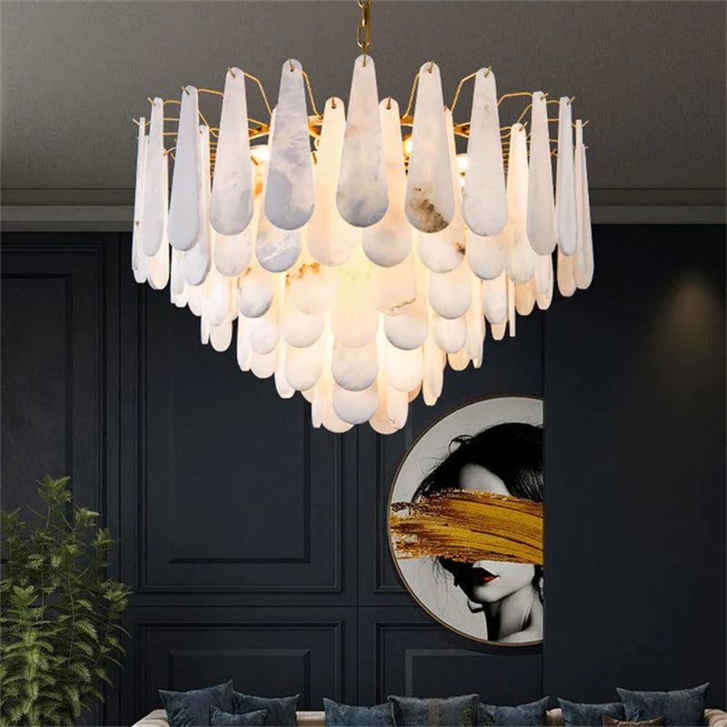 Deborah Alabaster Foyer Chandelier Lighting, Luxury Modern Lighting chandelier Kevin Studio Inc