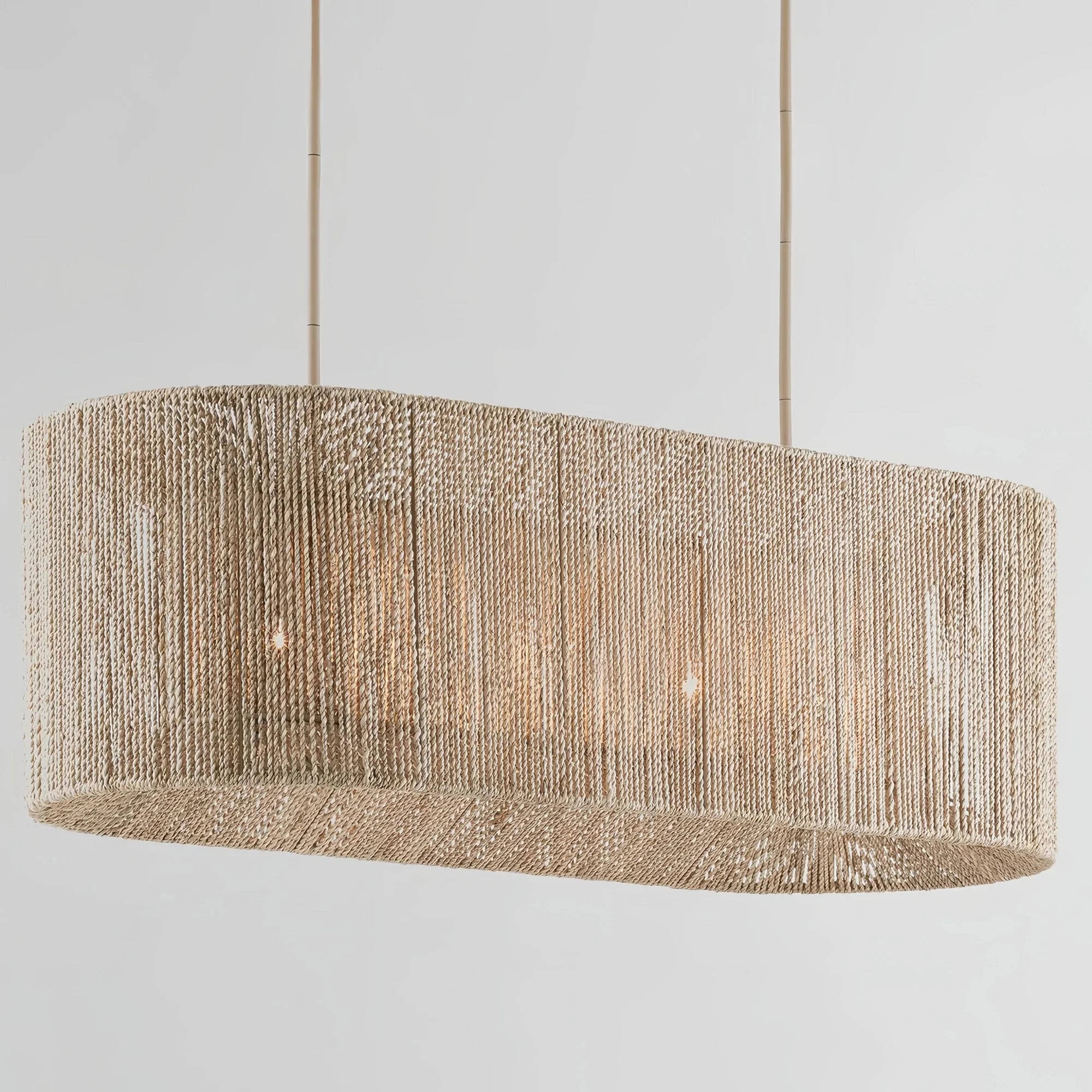 Farrington Abaca Linear Chandelier 42" - Blushlighting
