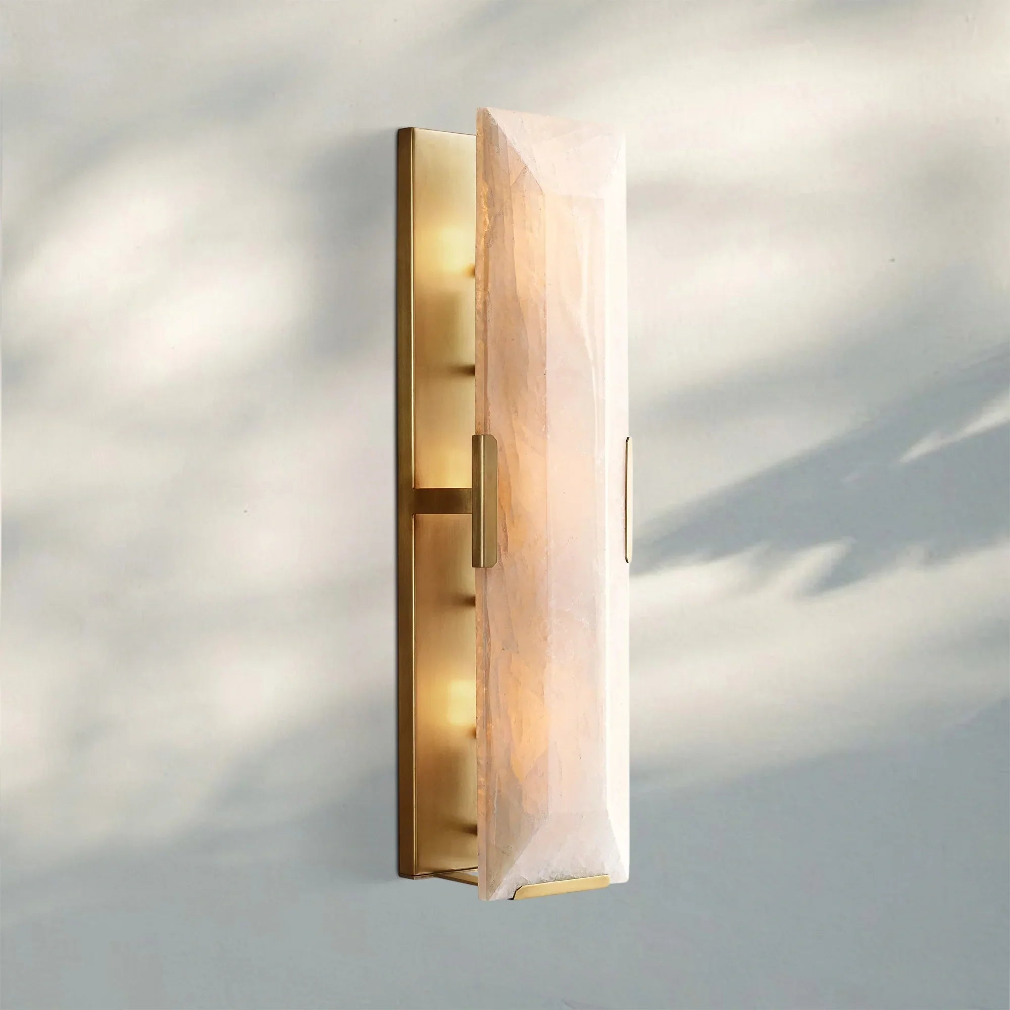 Herlow Calcite Linear Wall Sconce-Lacquered Burnished Brass-