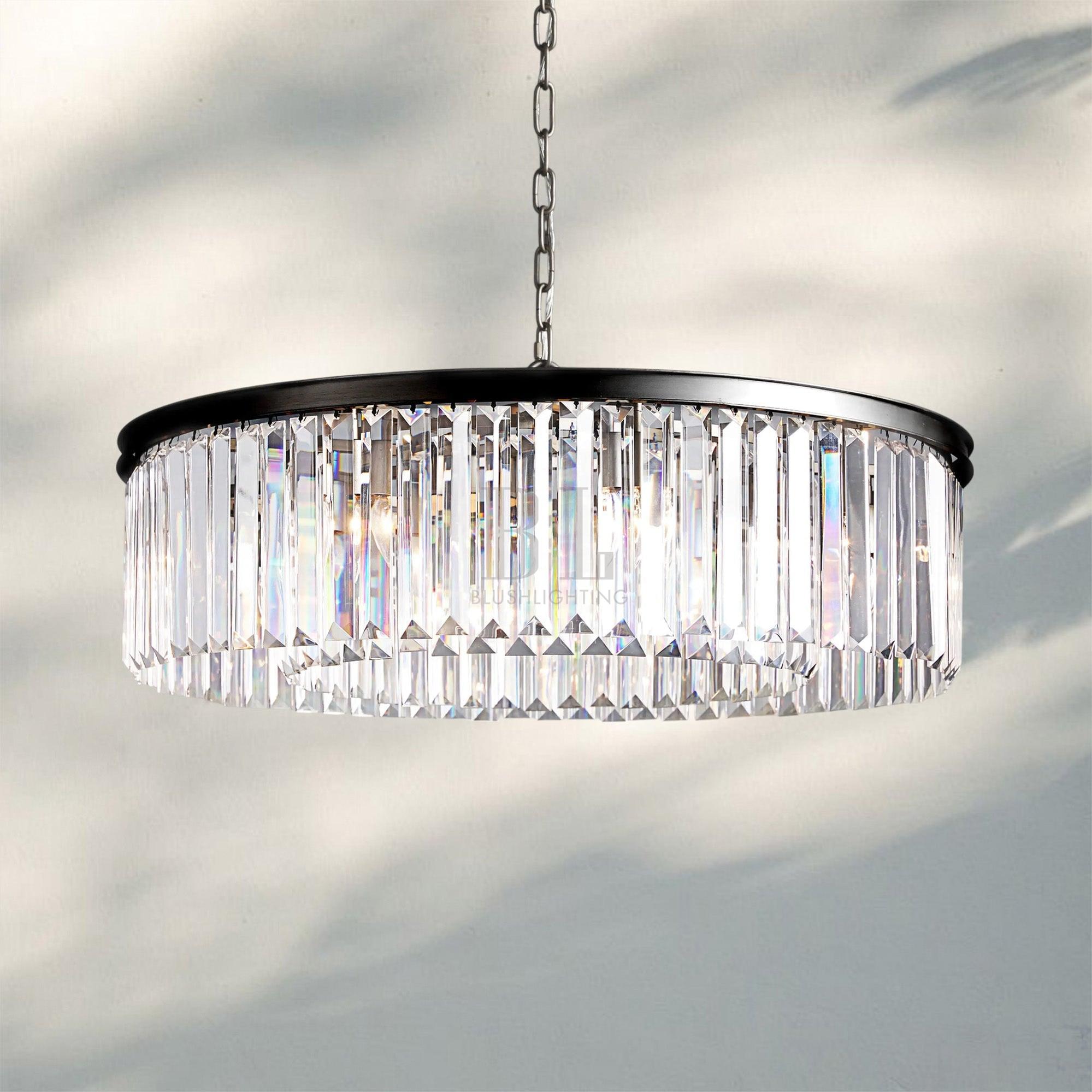 Leyland Crystal Round Chandelier-