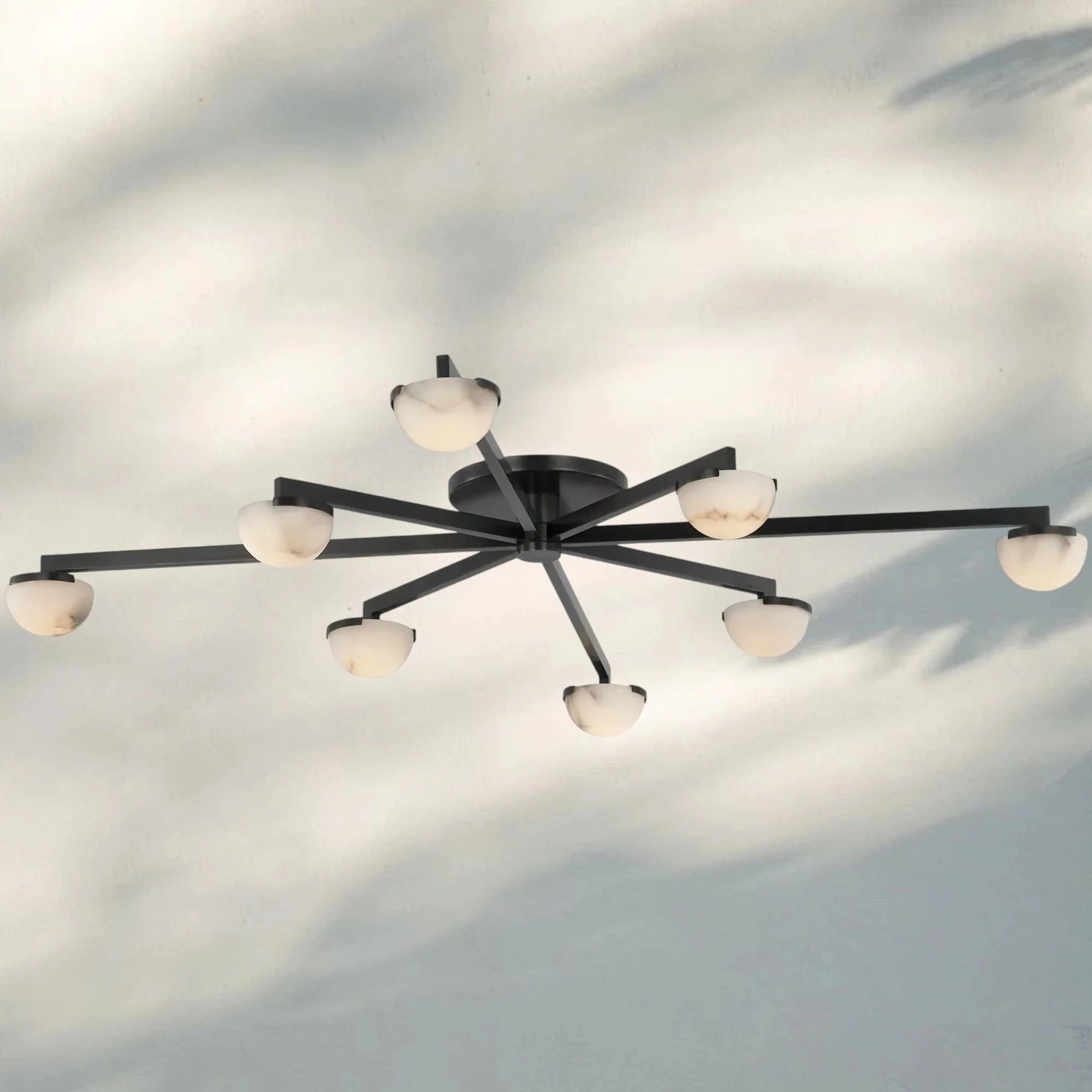 Pedrea Alabaster Wearstler Large Staggered Arm Flush Mount - Blushlighting