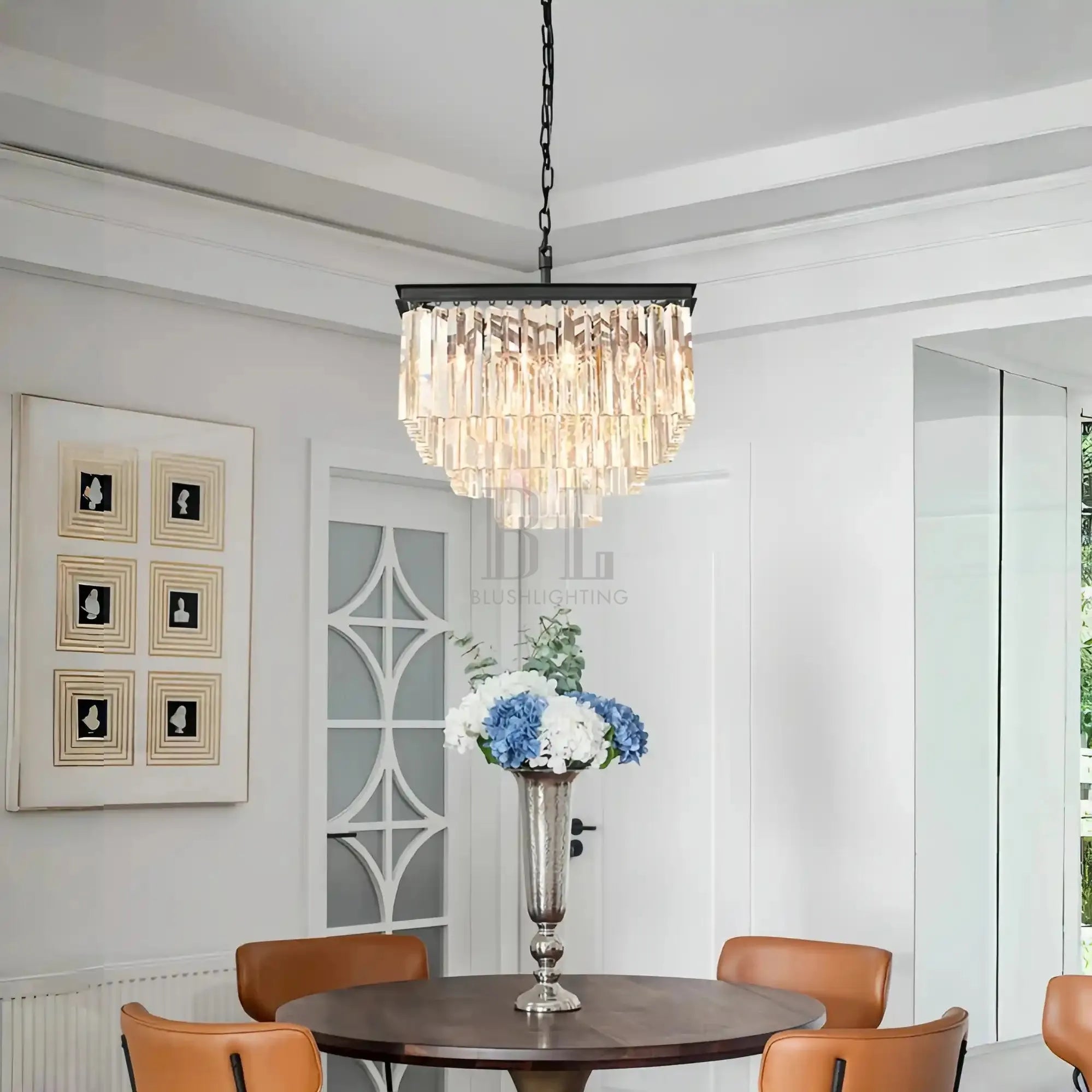 1920s Odaon Crystal Square Chandelier 22" 34" 47"-Blushlighting