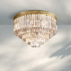 1920s Odaon Flushmount 20‘’-Flushmount 32''-Lacquered Burnished Brass-