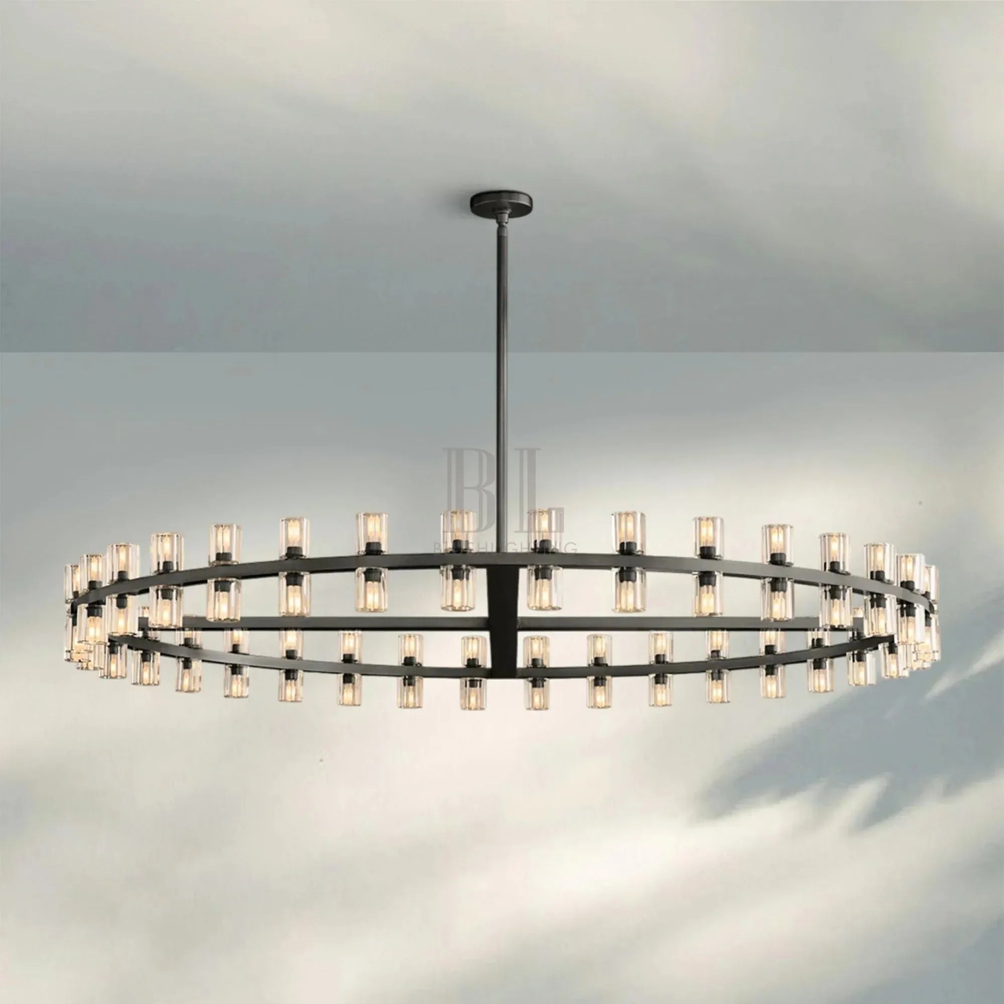 Arcachan Round Chandelier 36" 48" 60"-60''-Bronze-