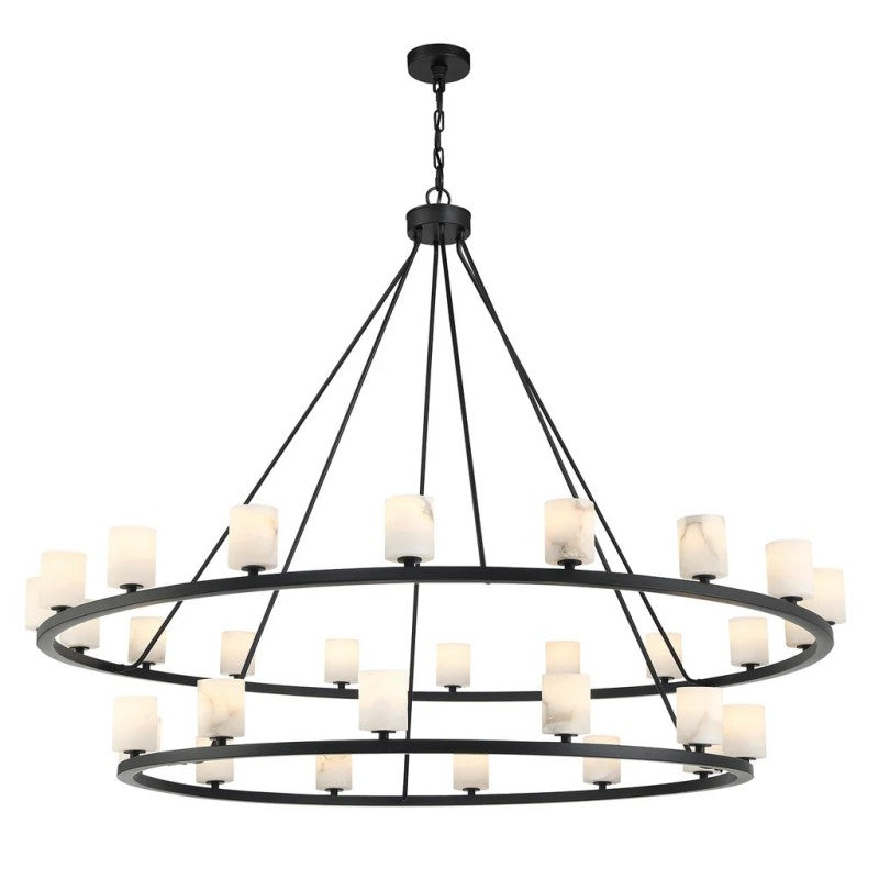 Argona 30 Light Alabaster Chandelier-chandelier for bedroom,chandelier for dining room,chandelier for stairways,chandelier for foyer,chandelier for bathrooms,chandelier for living room-Black-Blushlighting