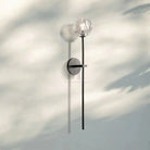 Bouble de Crystal Wall Sconce-Grand Wall Sconce-Matte Black-Clear-Blushlighting