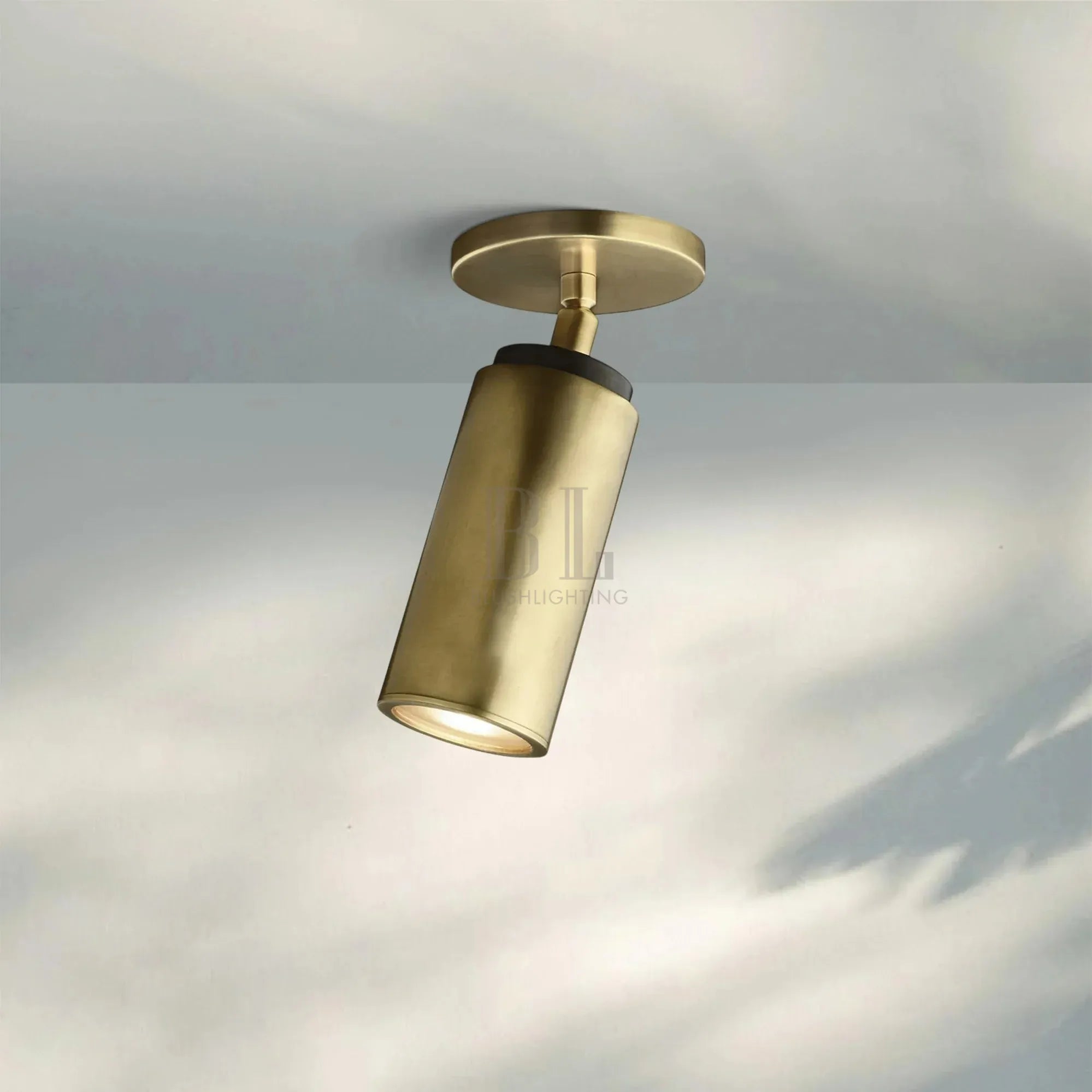 Champeau Flushmount-Lacquered Burnished Brass-