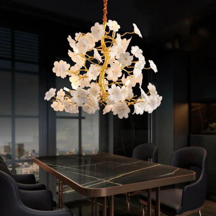 Cherry Dining Room Branch Chandelier-chandeliers for dining room,chandeliers for stairways,chandeliers for foyer,chandeliers for bedrooms,chandeliers for kitchen,chandeliers for living room-Blushlighting