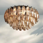 Chiare Glass Round Flush Mount 17" 24‘’-24''-Bronze-Smoke