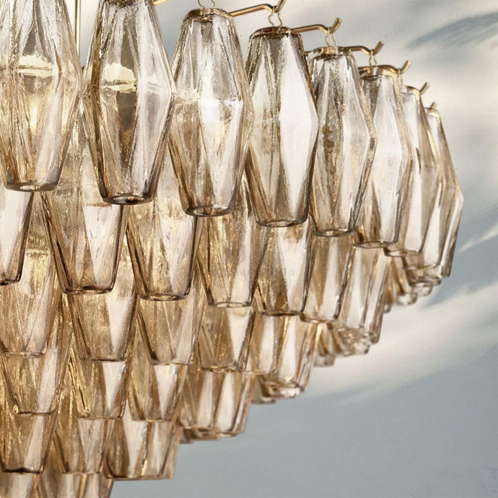 Chiare Glass Tiered Round Chandelier 37‘’ 47‘’ 62‘’-