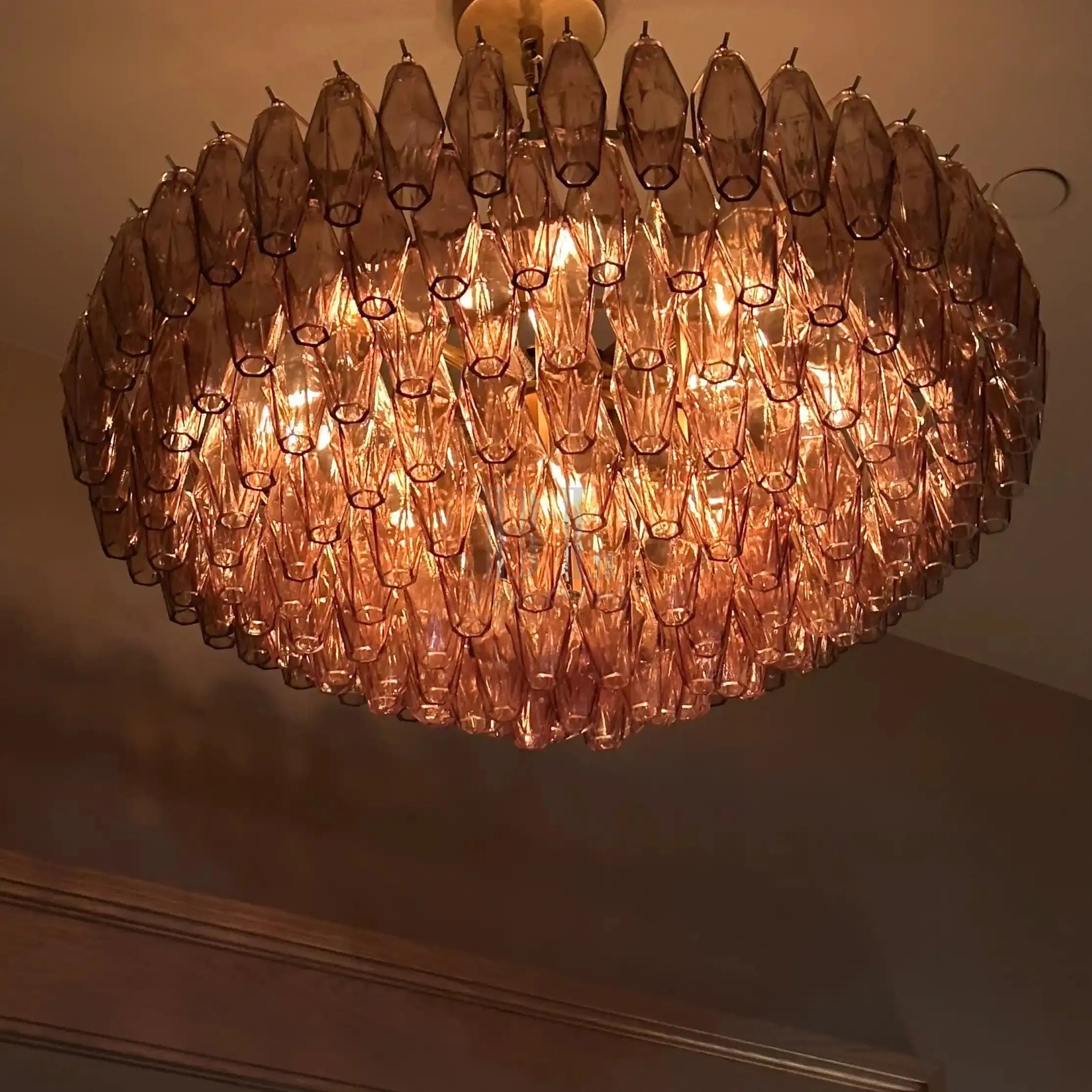 Chiare Glass Tiered Round Chandelier 37‘’ 47‘’ 62‘’-Blushlighting
