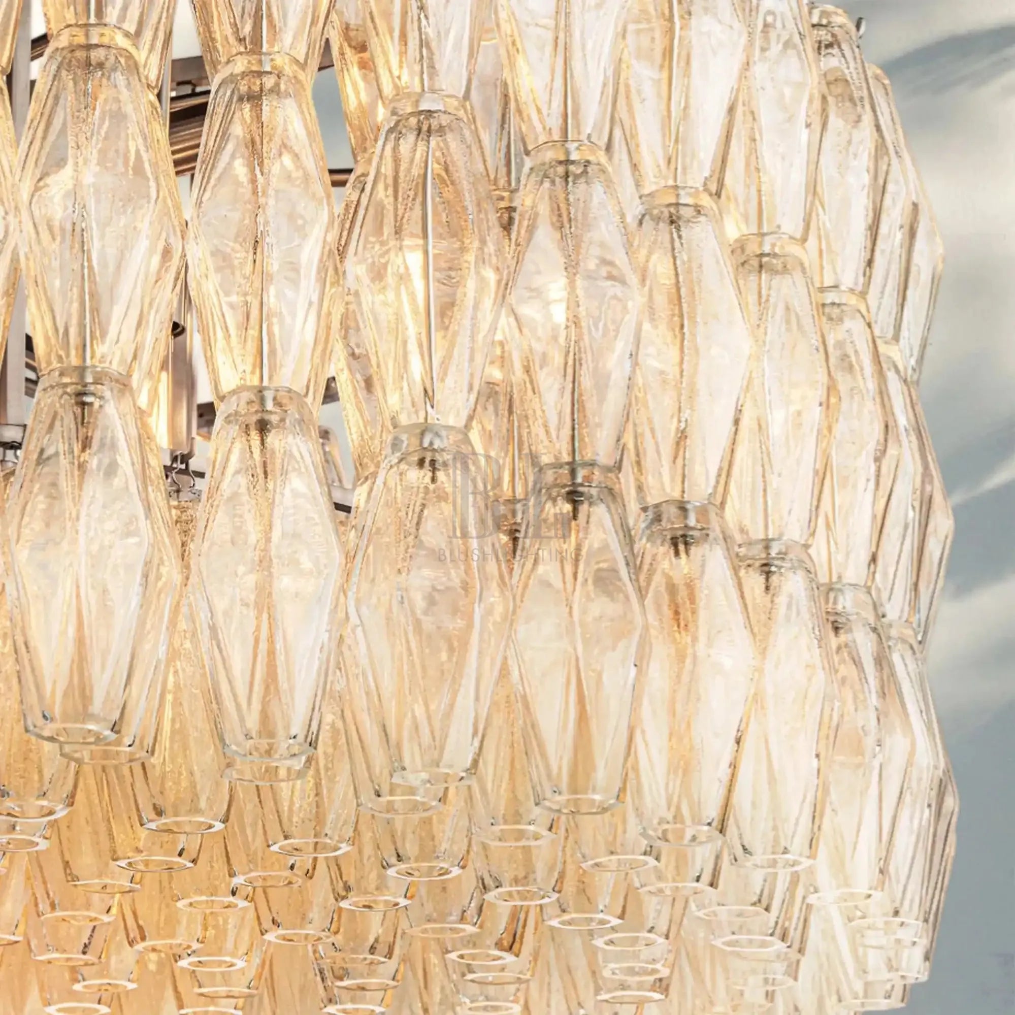 Chiare Modern Round Glass Chandelier 37'' 47'' 61''-