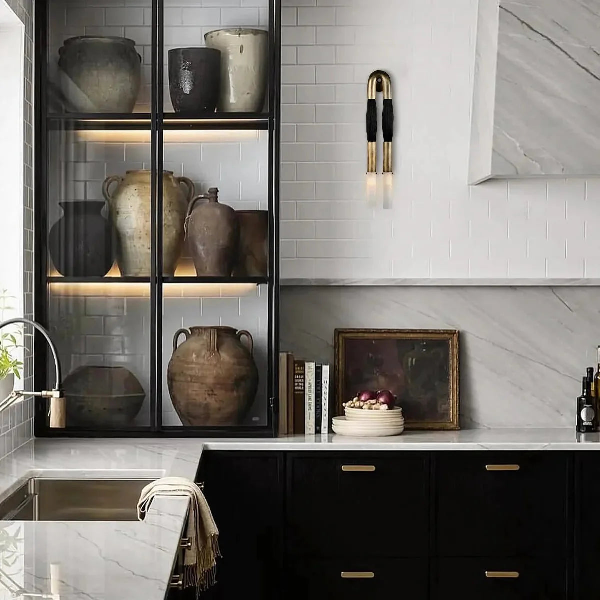 Double Head Antonia Horsehair Sconce - Blushlighting