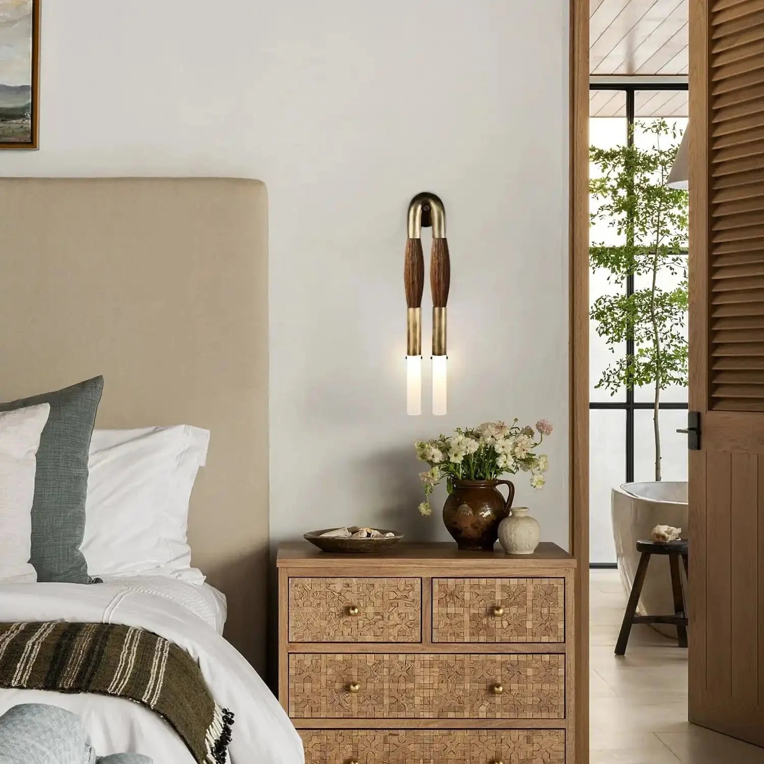 Double Head Antonia Horsehair Sconce - Blushlighting