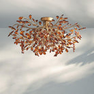 Fiore Flushmount-Brass/Amber-