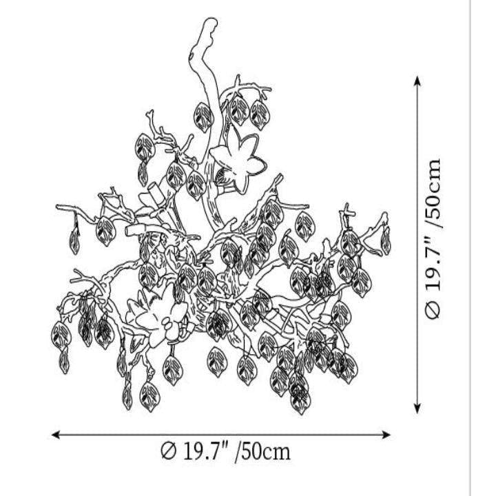 Fiori Branch Chandelier-chandeliers for dining room,chandeliers for stairways,chandeliers for foyer,chandeliers for bedrooms,chandeliers for kitchen,chandeliers for living room-Blushlighting
