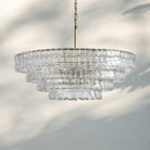 Ghiacio Glass Round Chandelier 24" 36" 48" 60"-