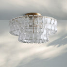 Ghiacio Modern Glass Flushmount-