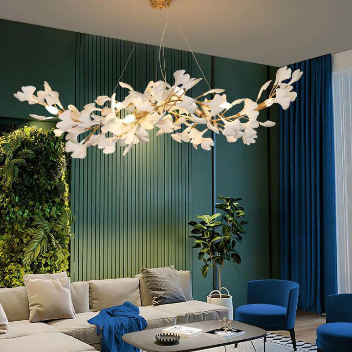 Ginkgo Luxury Chandelier Style F-chandeliers for dining room,chandeliers for stairways,chandeliers for foyer,chandeliers for bedrooms,chandeliers for kitchen,chandeliers for living room-12 Lights: L 59''(150cm) x W21.7''(55cm) x H 59''(150cm)-Blushlighting