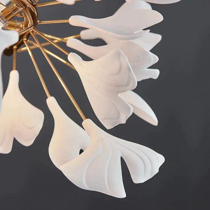 Ginkgo Rings Linear Branch Chandelier-chandeliers for dining room,chandeliers for stairways,chandeliers for foyer,chandeliers for bedrooms,chandeliers for kitchen,chandeliers for living room-Blushlighting