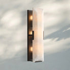Herlow Calcite Linear Wall Sconce-Matte Black-