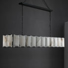 Herlow Calcite Modern Rectangular Alabaster Chandelier-Blushlighting