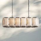 Herlow Calcite Rectangular Chandelier-Retangular 42'' 12-Light-Matte Black-