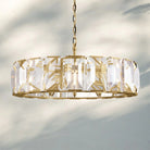 Herlow Crystal Modern Round Chandelier Elegant Ceiling Light Fixture-