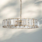 Herlow Crystal Modern Round Chandelier Elegant Ceiling Light Fixture-43''-Lacquered Burnished Brass-