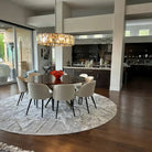 Herlow Crystal Modern Round Chandelier Elegant Ceiling Light Fixture-