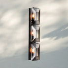 Herlow Multicurve Crystal Triple Wall Sconce-Matte Black-