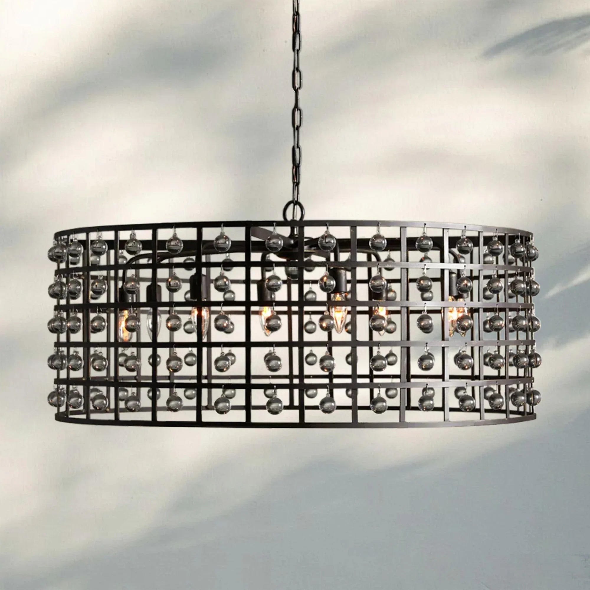 La Caged Round Chandelier 6/8/12 Light-