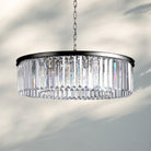 Leyland Crystal Round Chandelier-Bronze-