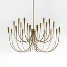 Liona Large Brass Candelabra Chandelier Light-Lacquered Burnished Brass-