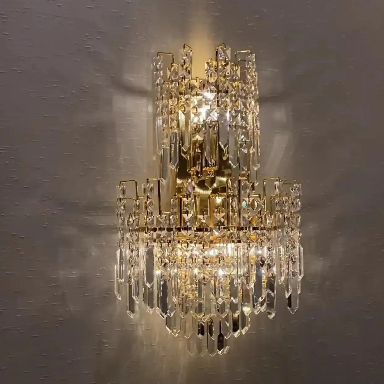 Luxury Hotel Hallway Ceiling Lighting Fixture Large Round Crystal Chandelier - Blushlighting