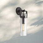 Machine Class Cylinder Wall Sconce 9‘’ 12‘’ 16‘’-9‘’-Matt Black-