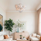 Mandoza Flushmount-Lighting-Nickel-Blushlighting