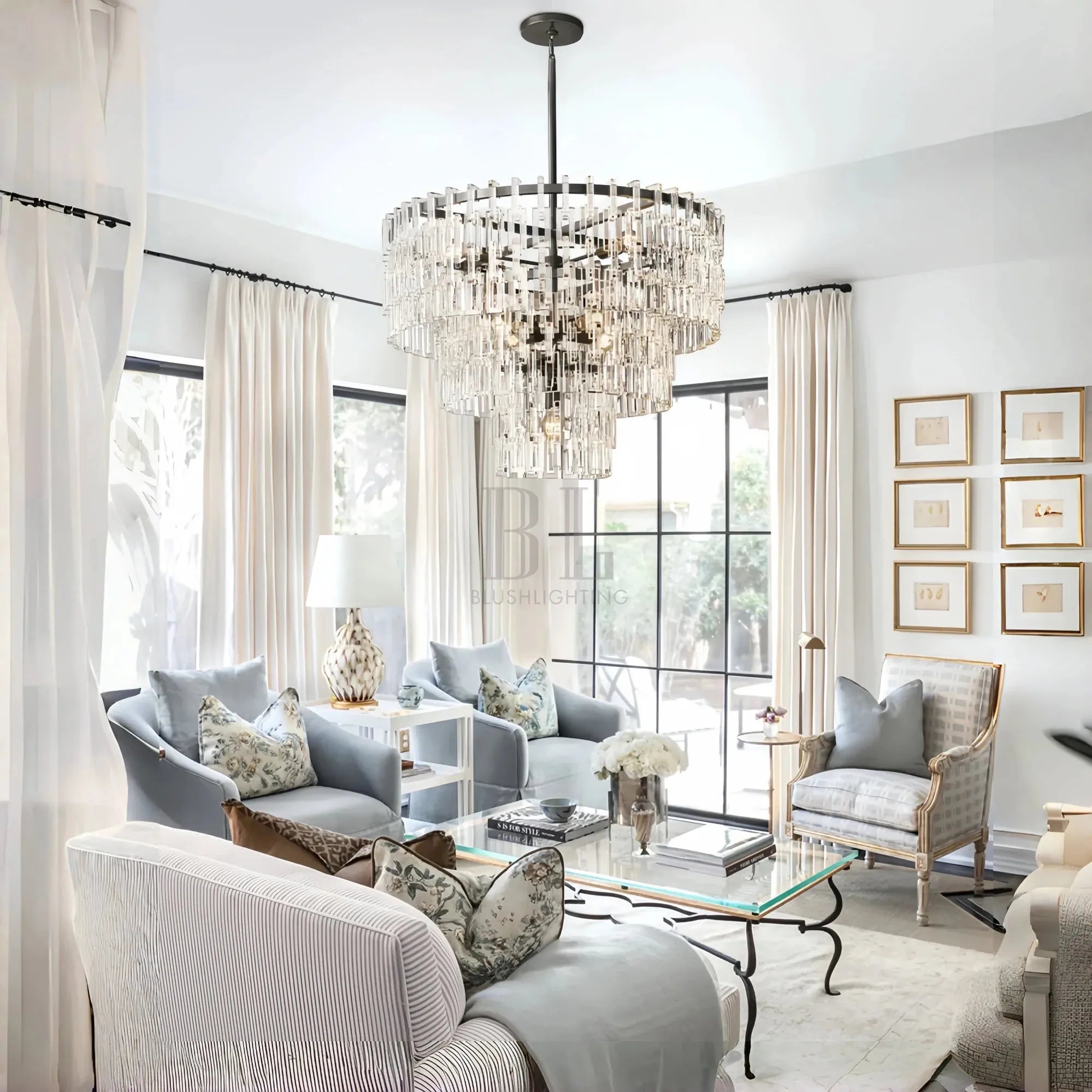 Marigan Multi-Tier Round Chandelier 36″ 48″ 60″-Blushlighting