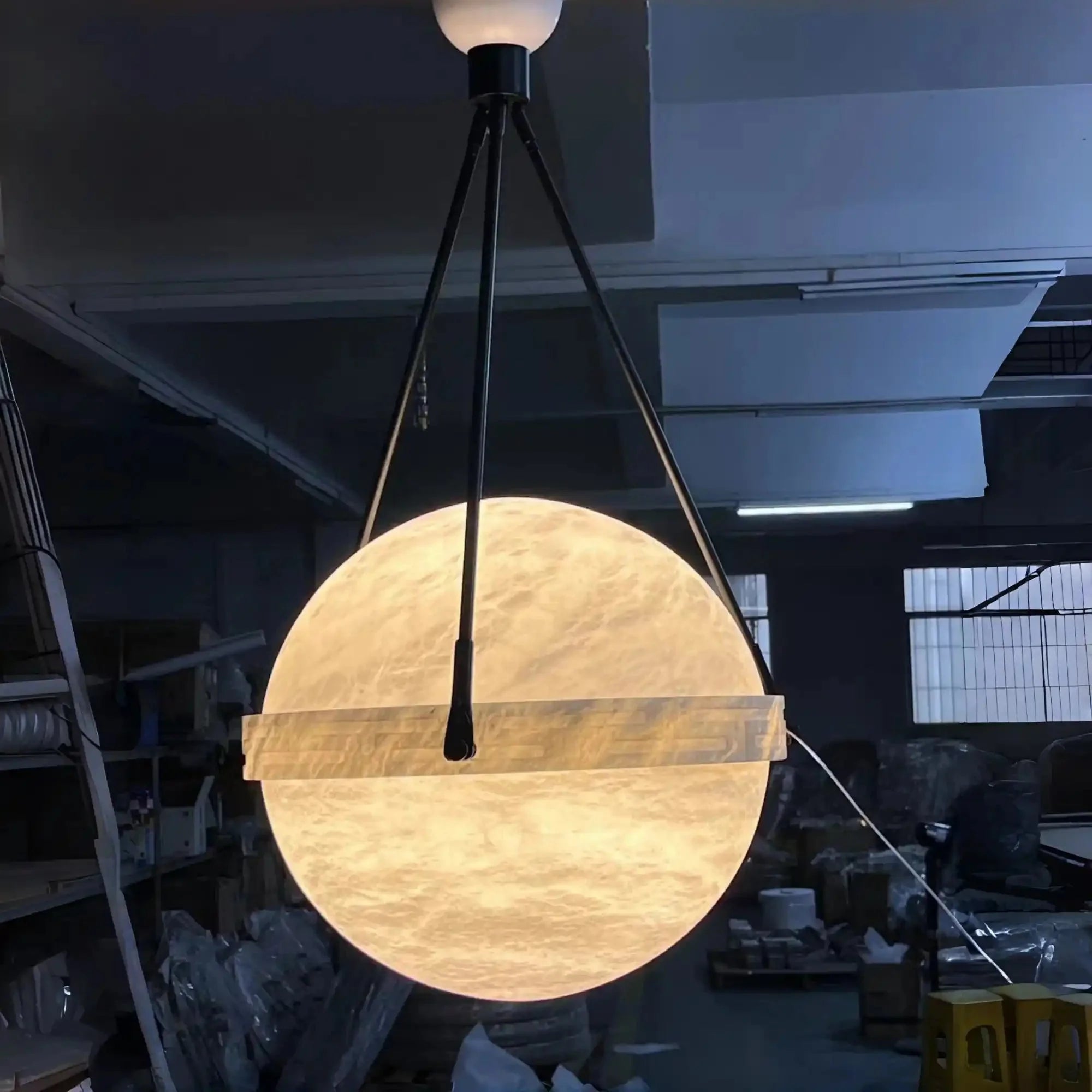 Modern Alabaster Globe Pendant Light - Blushlighting