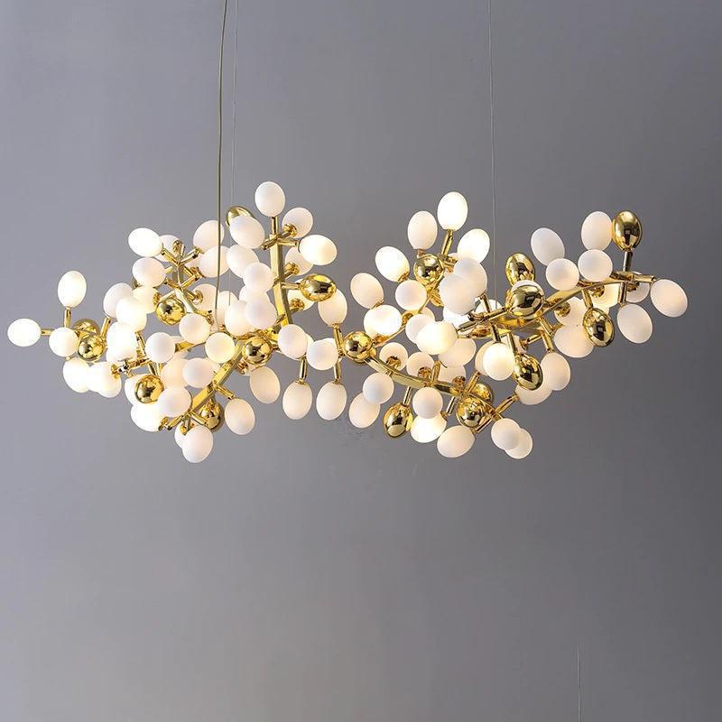 Modern Artistic Linear Grape Chandelier - Ineffable Lighting