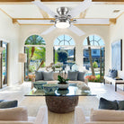 Modern Flush Mount Fans Light Ceiling Fans with Lights Black Low Profile Ceiling Fans 52“ - Blushlighting