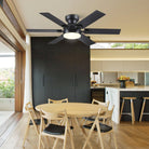 Modern Flush Mount Fans Light Ceiling Fans with Lights Black Low Profile Ceiling Fans 52“ - Blushlighting