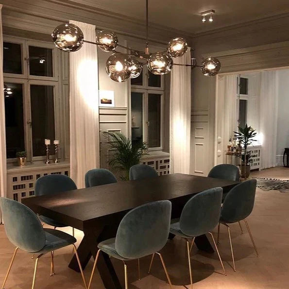 Modern Sputnik Smoky Gray/Amber Glass Branch Chandelier for Kitchen Island/Dining Room-Chandeliers-Blushlighting