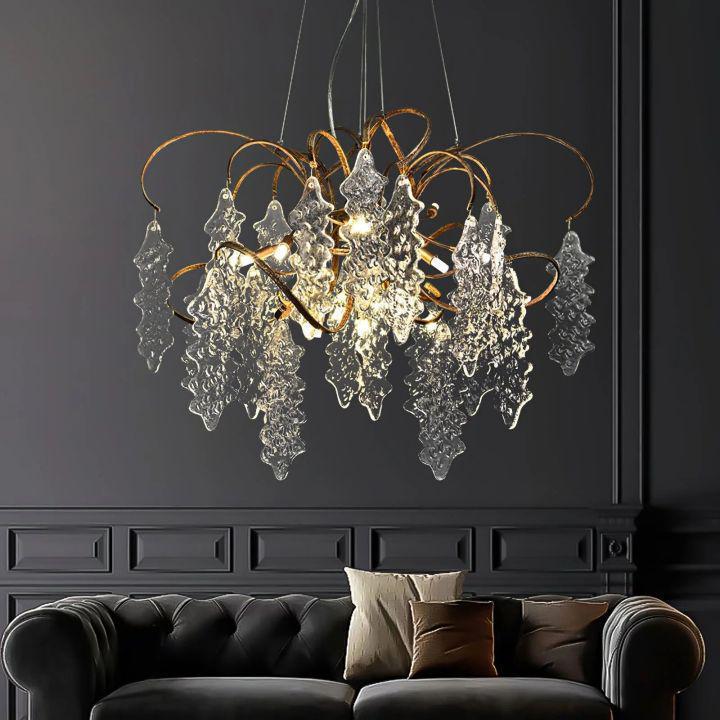 Niagara Round Chandelier-chandeliers for dining room,chandeliers for stairways,chandeliers for foyer,chandeliers for bedrooms,chandeliers for kitchen,chandeliers for living room-Blushlighting