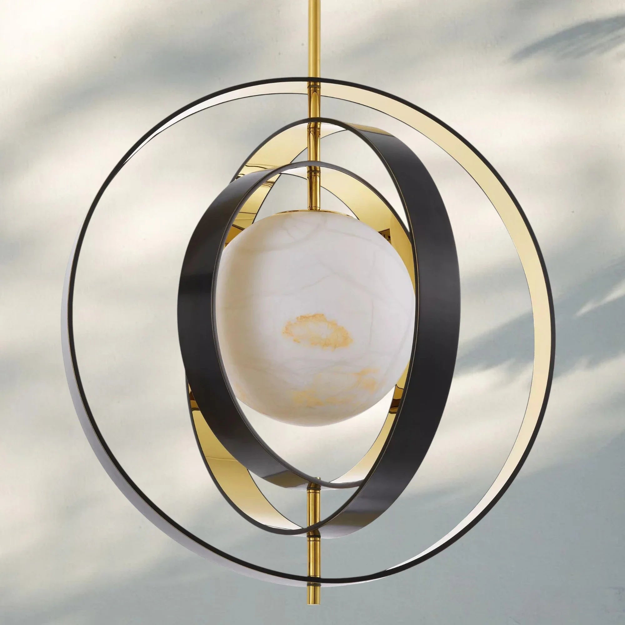 Pearl Alabaster Modern Round Chandelier-Blushlighting