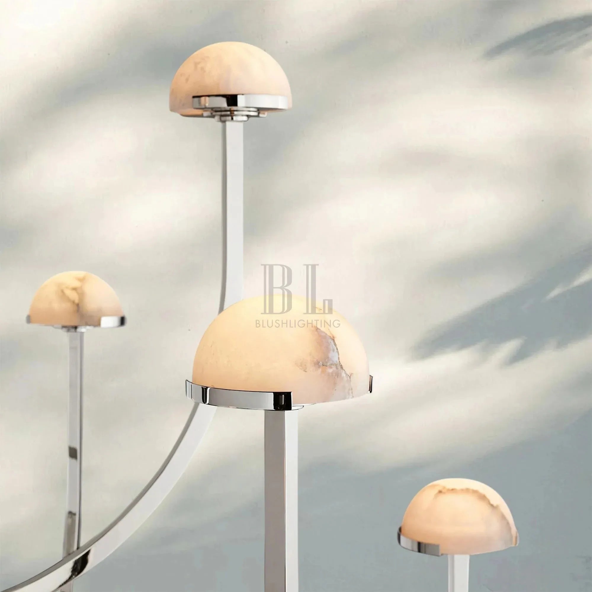 Pedrea Alabaster Round Chandelier 24'' 32'' 40'' - Blushlighting