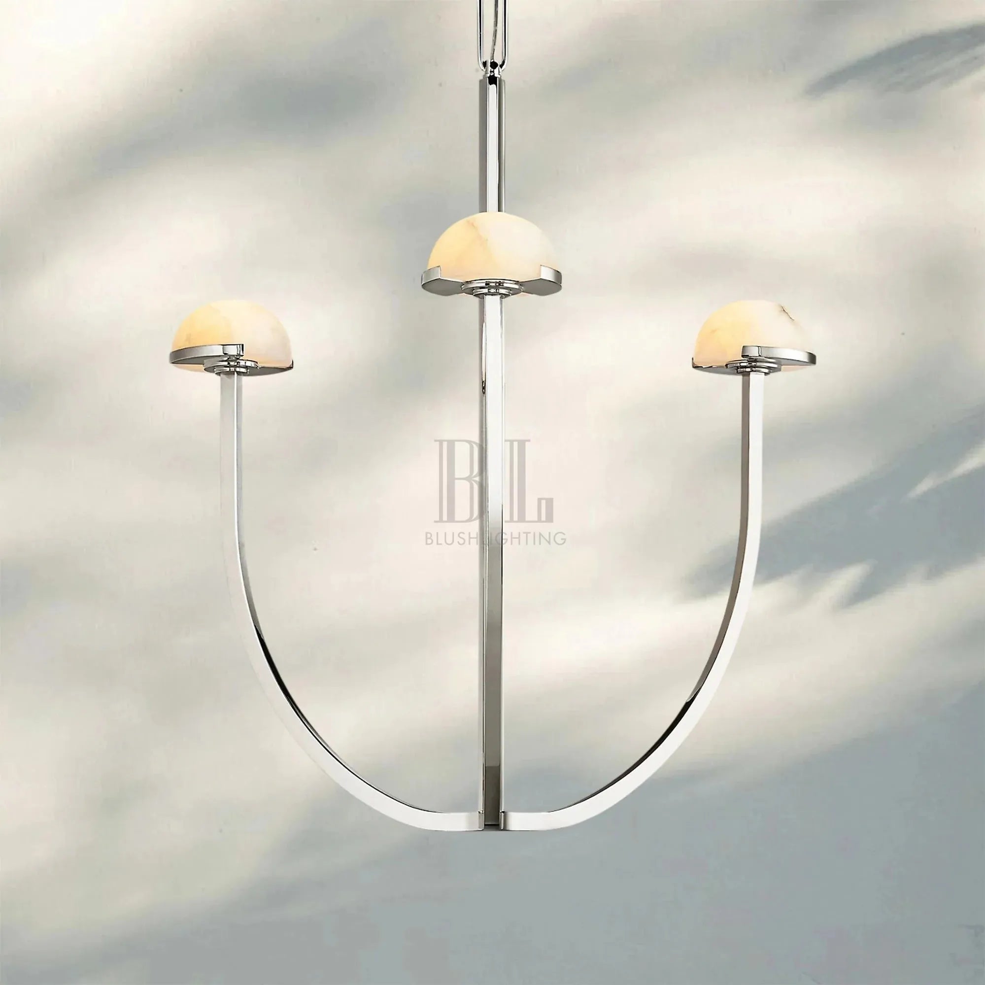 Pedrea Alabaster Round Chandelier 24'' 32'' 40'' - Blushlighting