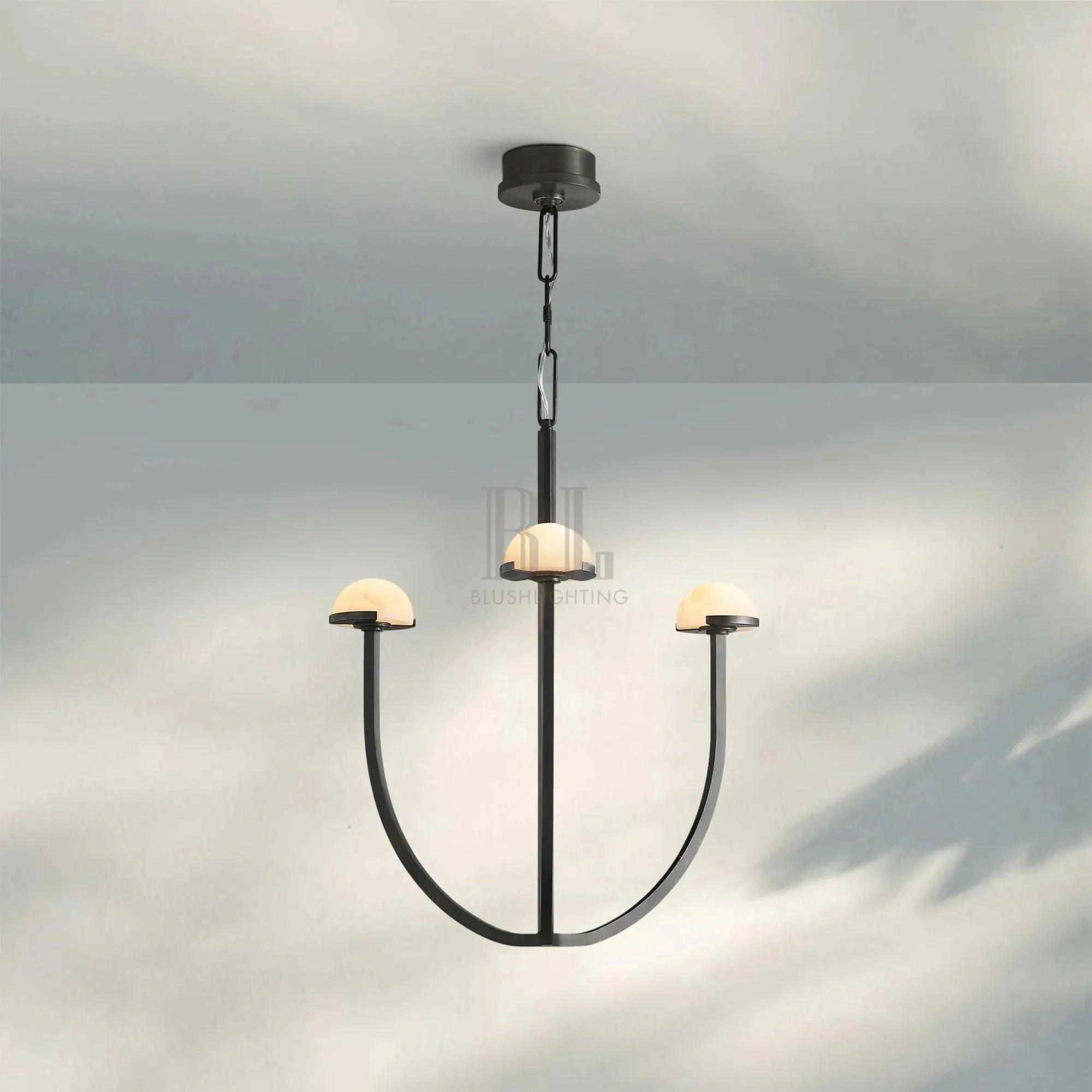 Pedrea Alabaster Round Chandelier 24'' 32'' 40'' - Blushlighting