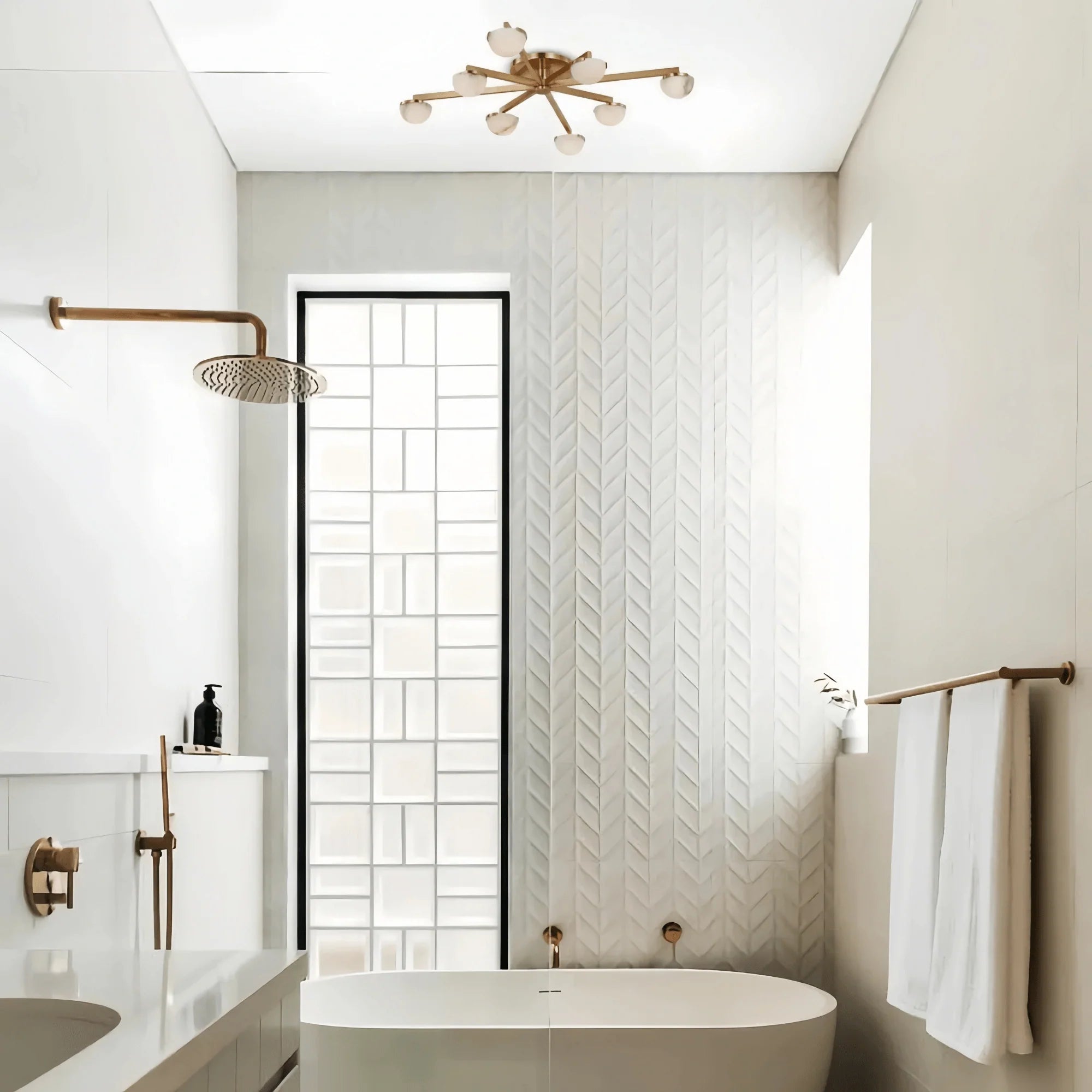 Pedrea Alabaster Wearstler Large Staggered Arm Flush Mount - Blushlighting