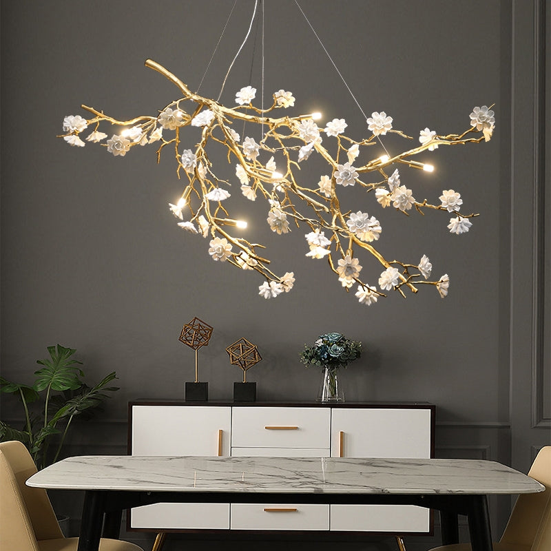 post-modern-art-brass-and-ceramics-flower-pendant-branch-chandelier-1